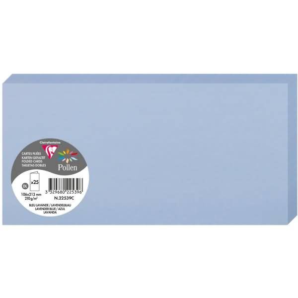 Doppelkarte Pollen DINlang 210g VE=25 Stück lavendelblau