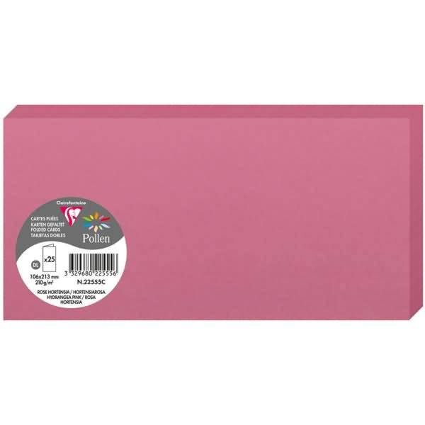 Doppelkarte Pollen DINlang 210g VE=25 Stück hortensienrosa