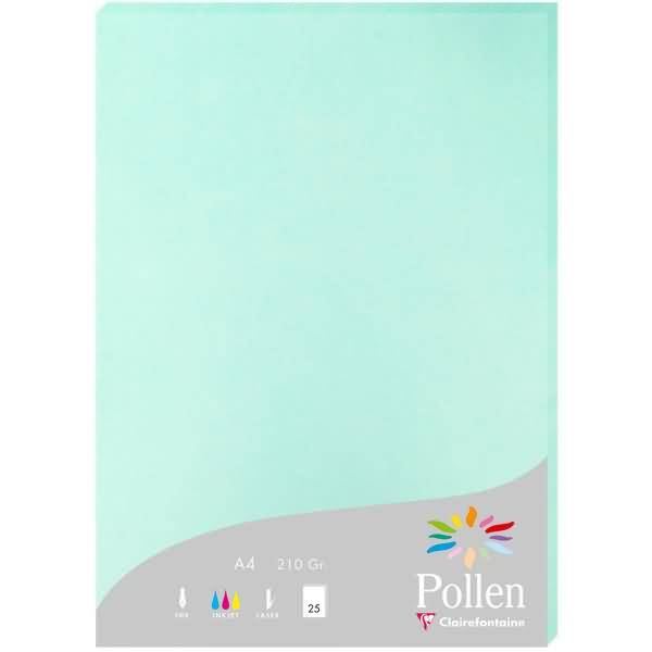 Papier Pollen A4 210g 25 Blatt jadegrün