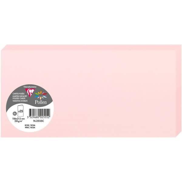 Doppelkarte Pollen DINlang 210g VE=25 Stück rosa