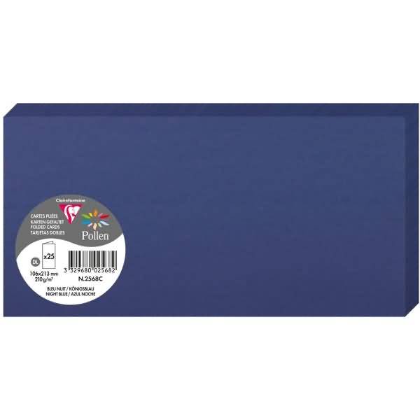 Doppelkarte Pollen DINlang 210g VE=25 Stück königsblau