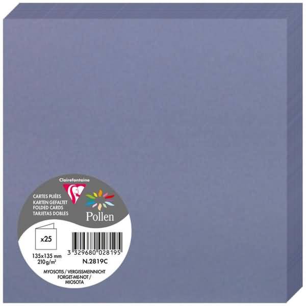 Doppelkarte Pollen 135x135mm 210g VE=25 Stück vergissmeinnicht