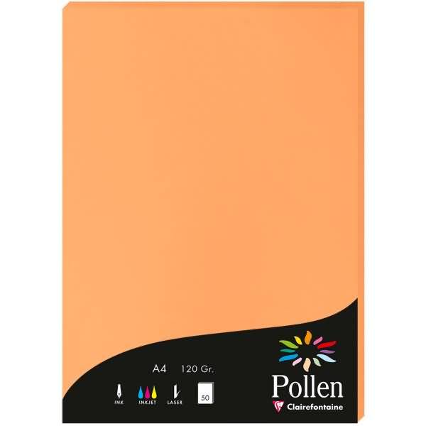 Papier Pollen A4 120g 50 Blatt clementine