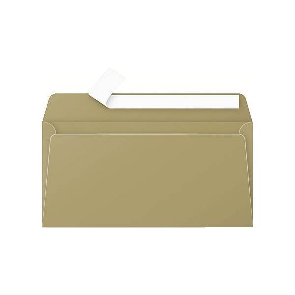 Briefumschlag Pollen DINlang 120g VE=20 Stück Haftklebung gold