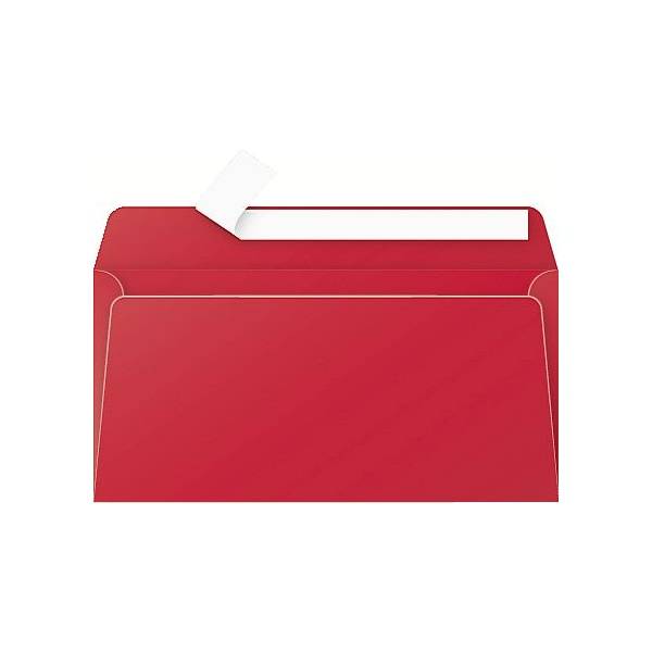 Briefumschlag Pollen DINlang 120g VE=200 Stück Haftklebung kirschrot