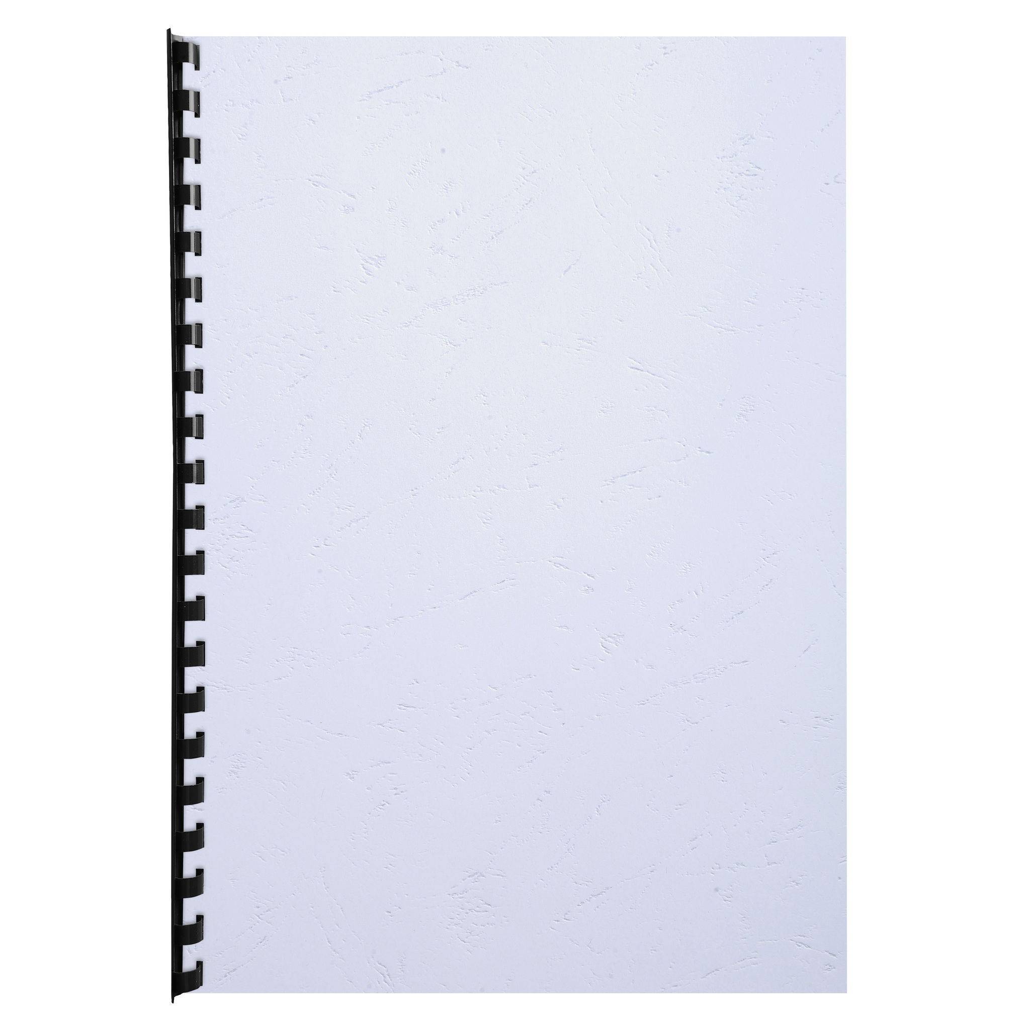 Exacompta 100er Einbanddeckel Evercover 270g/qm Lederprägung A4 Weiß 2784C
