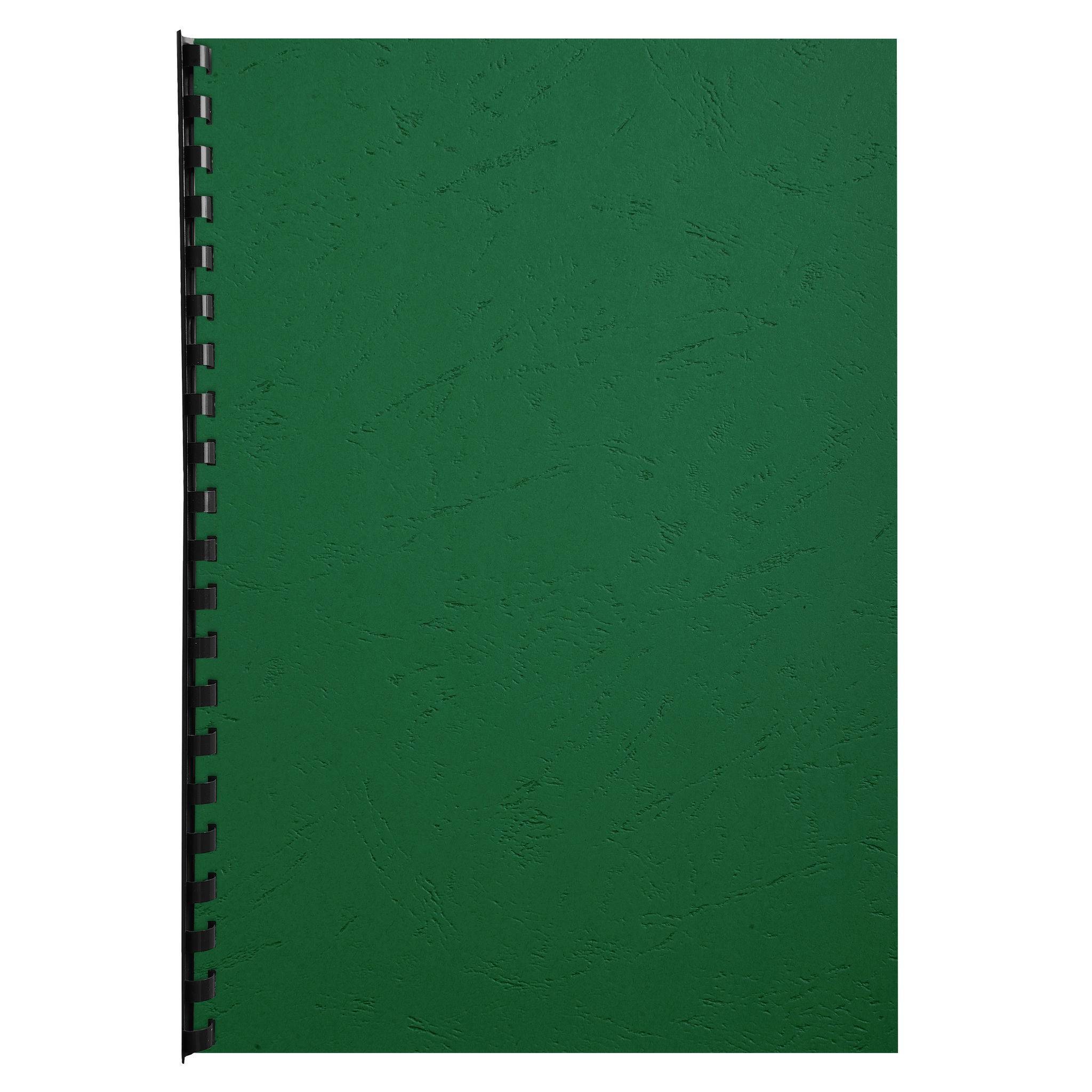 Exacompta 100er Einbanddeckel Evercover 270g/qm Lederprägung A4 Dunkelgrün 2798C