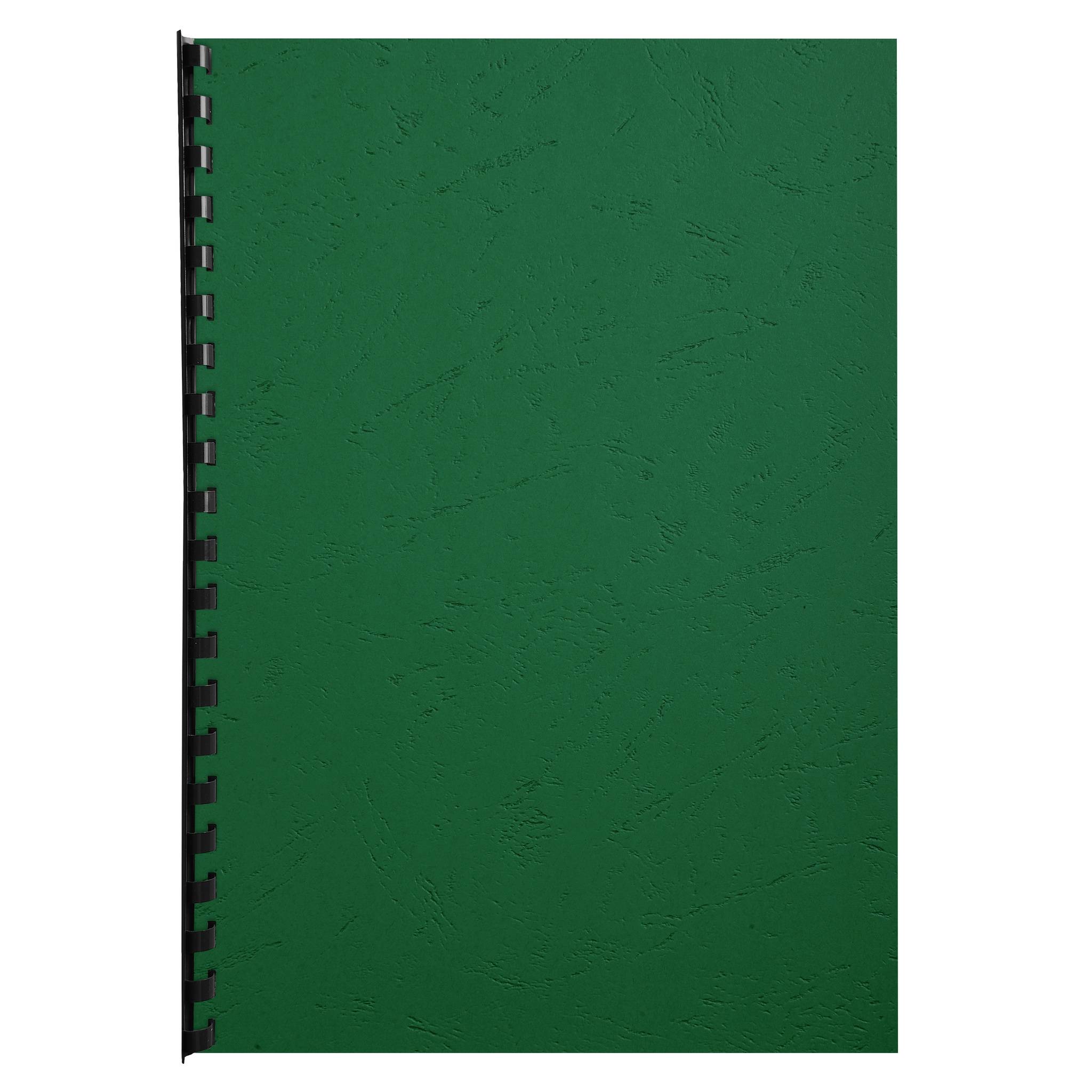 Exacompta 100er Einbanddeckel Evercover 270g/qm Lederprägung A4 Dunkelgrün 2798C