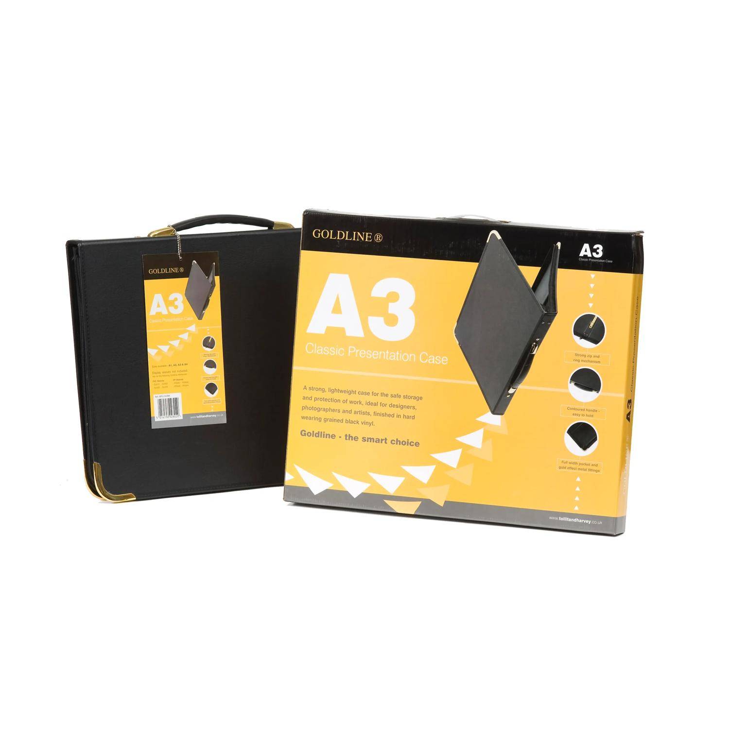Goldline Zeichenmappe Goldline für 25 Hüllen DIN A3 im Karton - BPCJ1A3BKZ