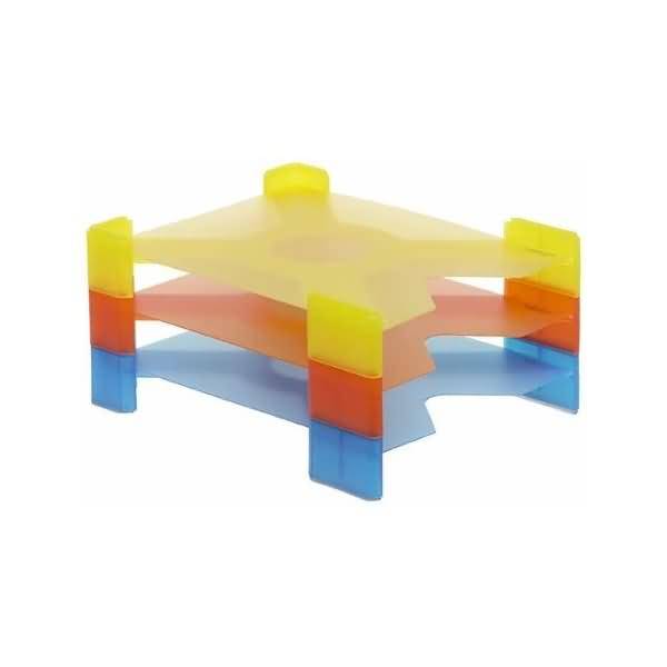 Briefablage X-Filer A4 PP blau/gelb/orange transluzent VE=3 Stück