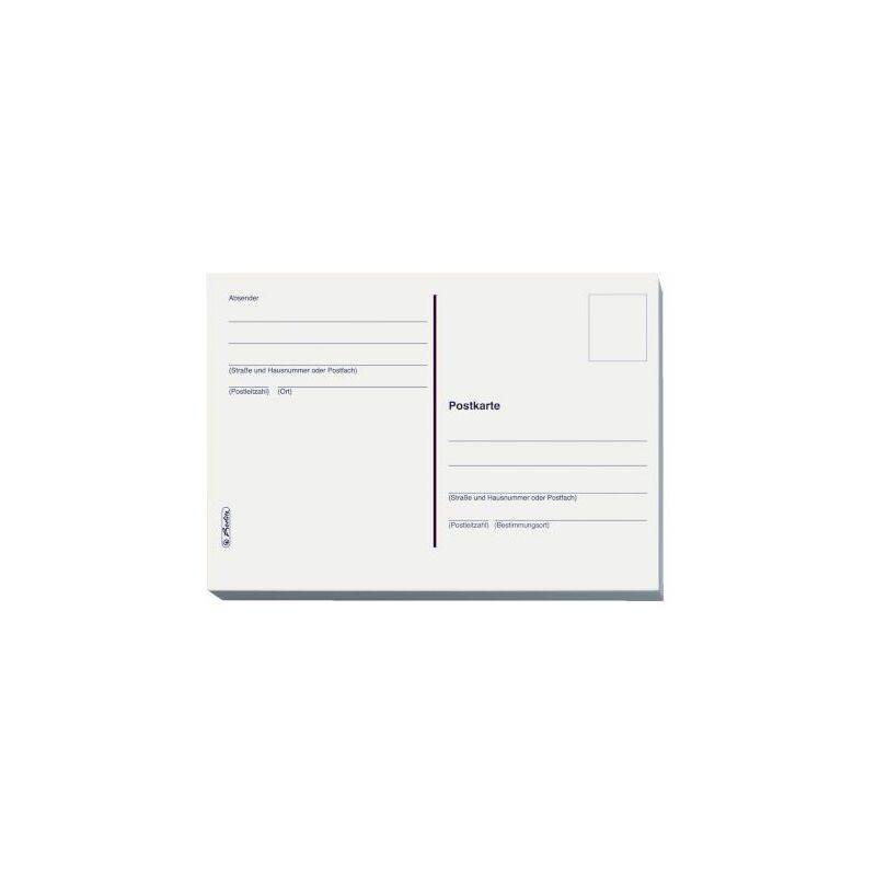 herlitz Postkarten, DIN A6, 170 g/qm, weiß