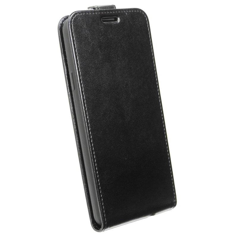 Flip Case kompatibel mit WIKO Y61 Handy Tasche vertikal aufklappbar Schutzhülle Klapp Hülle Schwarz