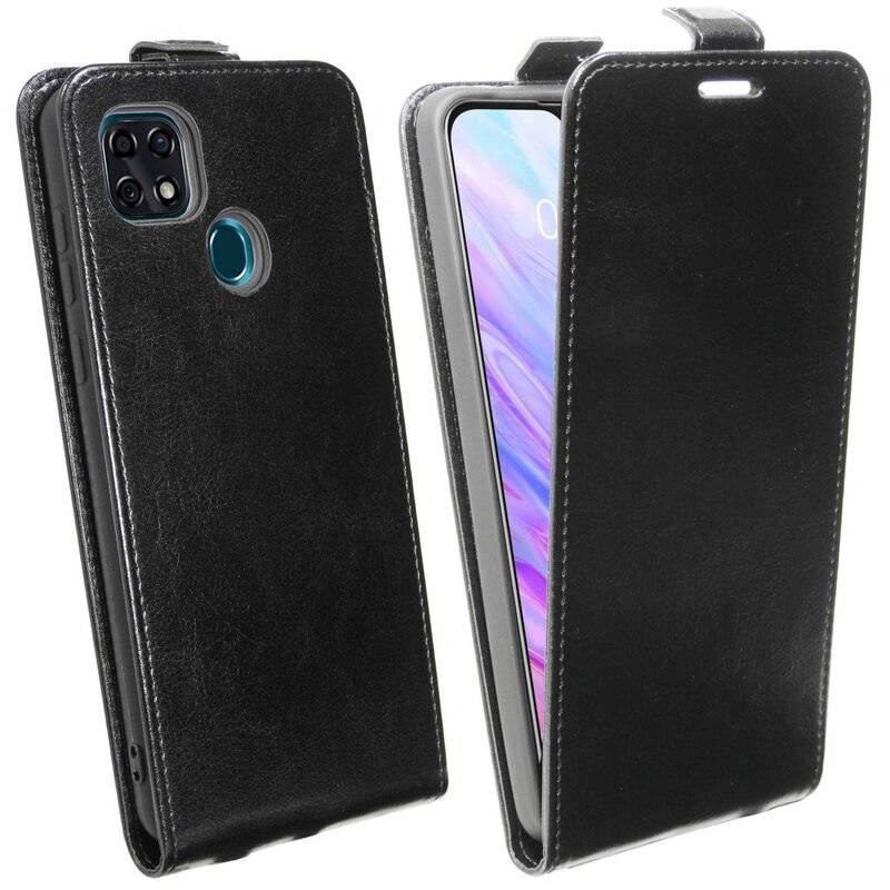 Flip Case kompatibel mit ZTE BLADE 10 SMART Handy Tasche vertikal aufklappbar Schutzhülle Klapp Hülle Schwarz