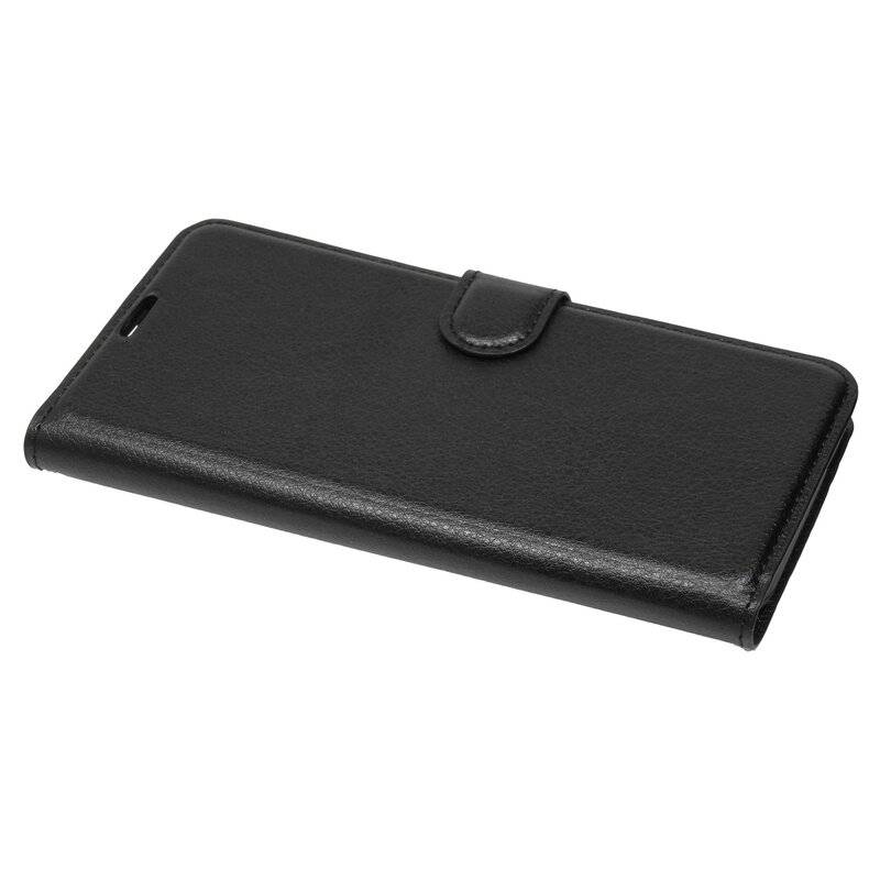 Buch Tasche "Fancy" kompatibel mit WIKO Y61 Handy Hülle Etui Brieftasche Schutzhülle mit Standfunktion, Kartenfach Schwarz