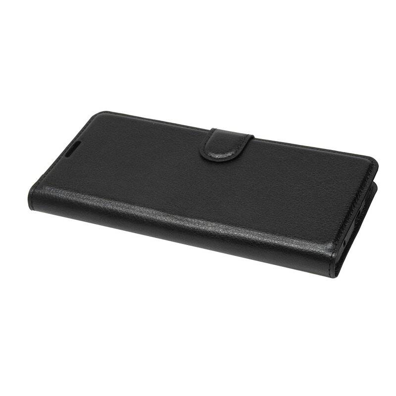 Buch Tasche "Fancy" kompatibel mit ZTE BLADE 10 SMART Handy Hülle Etui Brieftasche Schutzhülle mit Standfunktion, Kartenfach Schwarz