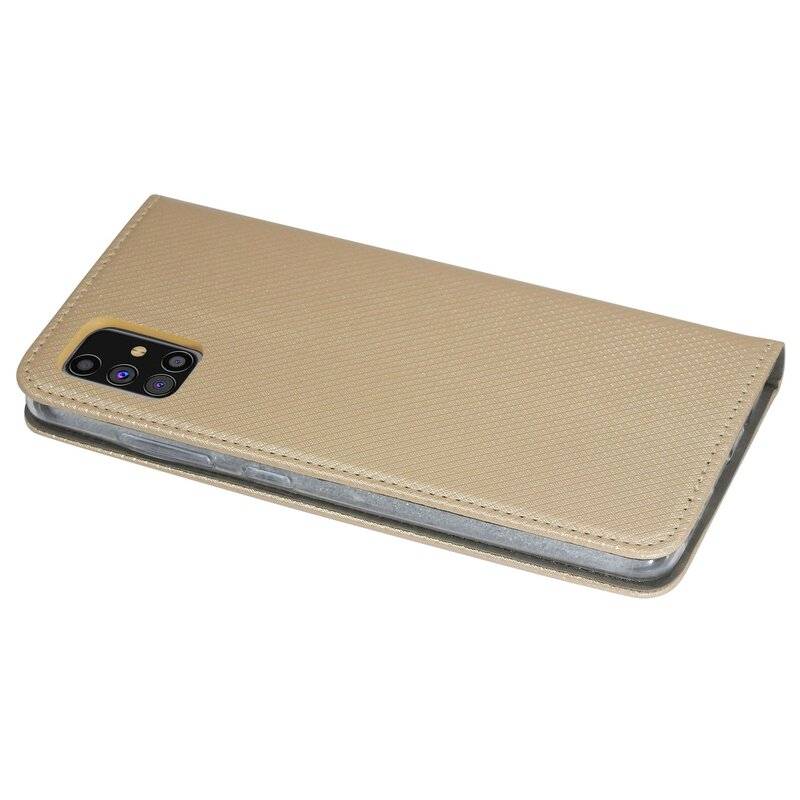 Buch Tasche Smart für SAMSUNG GALAXY M31S M317F Handy Hülle Etui Brieftasche Schutzhülle mit Standfunktion, Kartenfach Gold