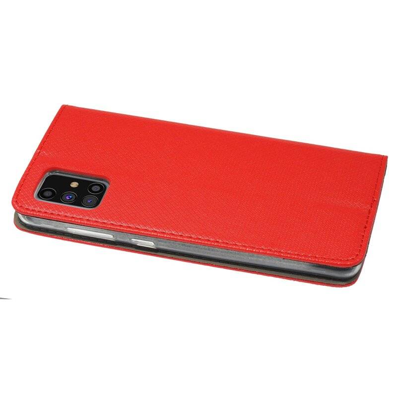 Buch Tasche Smart für SAMSUNG GALAXY M31S M317F Handy Hülle Etui Brieftasche Schutzhülle mit Standfunktion, Kartenfach Rot