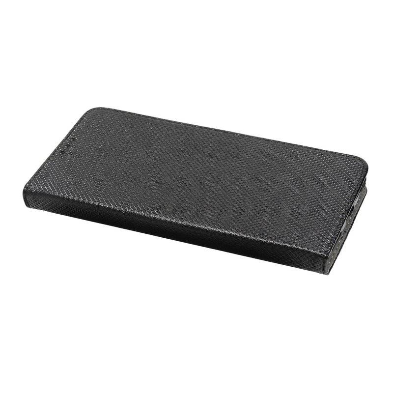 Buch Tasche "Smart" kompatibel mit Alcatel 3X ( 2020 ) Handy Hülle Etui Brieftasche Schutzhülle mit Standfunktion, Kartenfach Schwarz