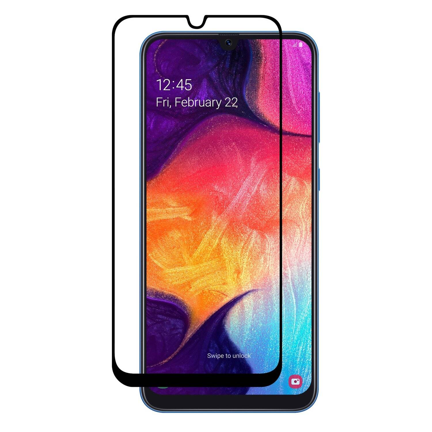 5D Schutz Glas kompatibel mit SAMSUNG GALAXY A50 (A505F) Curved Schutz Folie Vollständig Klebend und Abdeckung