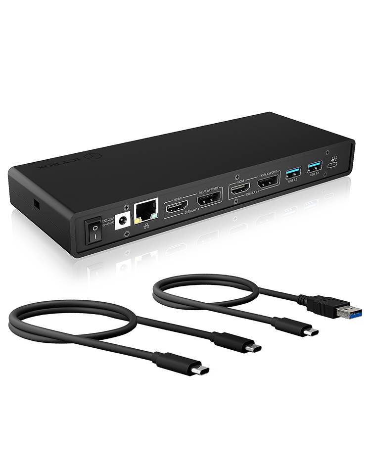 IB-DK2245AC, DisplayLink™, 2x DisplayPort™ oder 2x HDMI® Schnittstelle bis zu 4096x2160@60 Hz