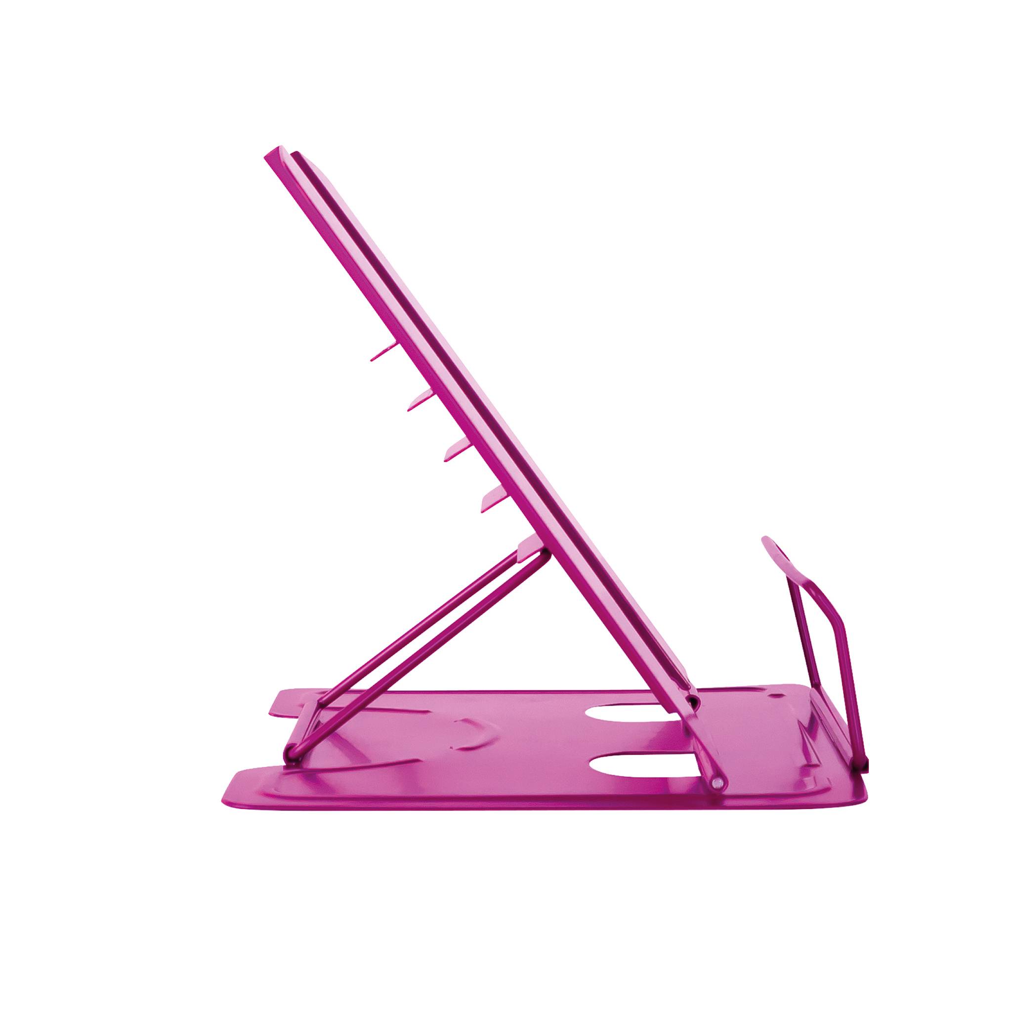 HERMA 19964, Leseständer, aus Metall, pink, in 5 Stufen verstellbar, 4 Antirutsch-Noppen