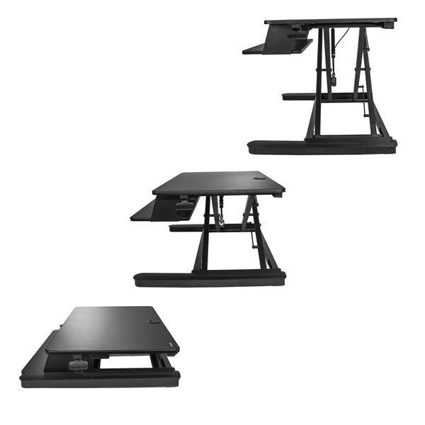 StarTech.com Sitz/ -Steh Schreibtisch Konverter - Große 89cm Arbeitsfläche, Schwarz, 76,2 cm (30 Zoll), 56 cm, 12,7 kg, 2,3 kg, Rechteckige Form