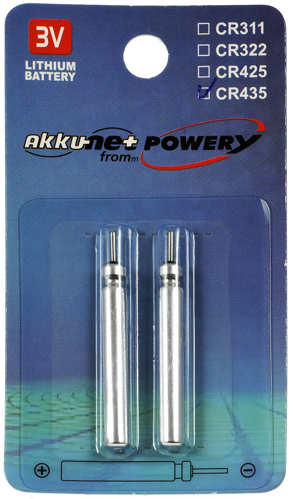 Powery Stiftbatterie CR435 für Elektroposen, Anglerposen, Bissanzeiger 2er Blister, 3V, Lithium