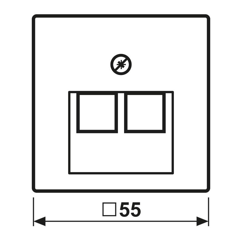Jung Abdeckung A 569-2 NA PLUA WW