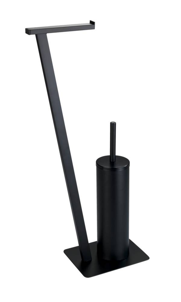 Wenko 24395100 - WC-Bürste & Halter - Schwarz - Edelstahl - Edelstahl - 150 mm -