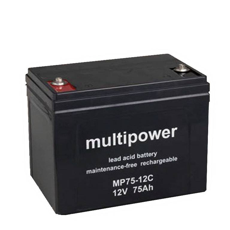 MP75-12C Multipower AGM-Akku zyklenfest 12V 75Ah