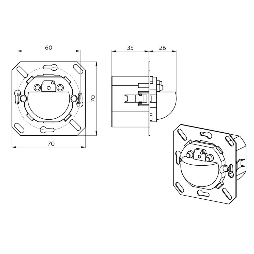 BEG Brück Electronic Sensoreinsatz Indoor180-R o.Rahmen
