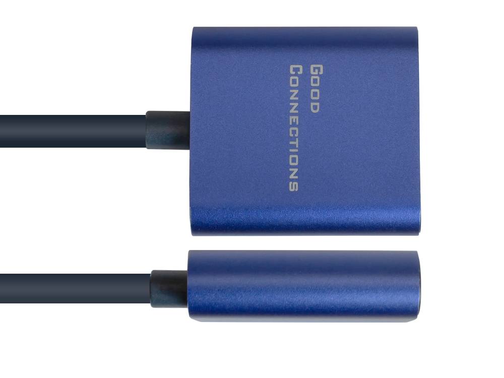 Good Connections® Adapter Mini DisplayPort 1.4 Stecker an HDMI 2.0 Buchse, 4K UHD @60Hz, Aluminium-Gehäuse, ca. 20cm,