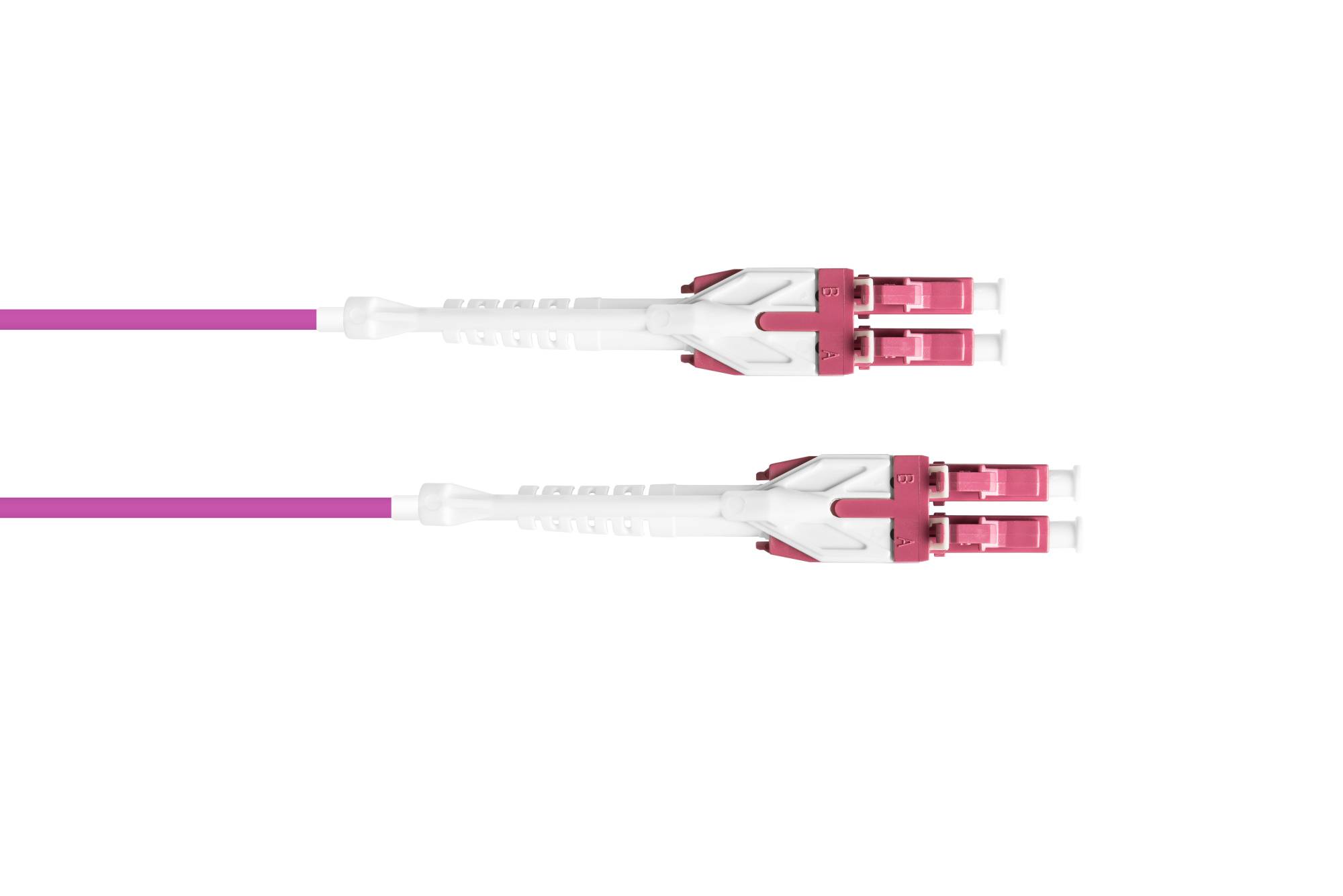 Patchkabel LWL Duplex OM4 (Multimode, 50/125) LC/LC, UNIBOOT, LSZH, austauschbare Polarität, 0,5m, Good Connections®