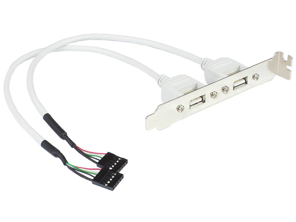 Good Connections® USB 2.0 Slotblech-Adapter 2-fach, 2x 5pol Anschluss intern