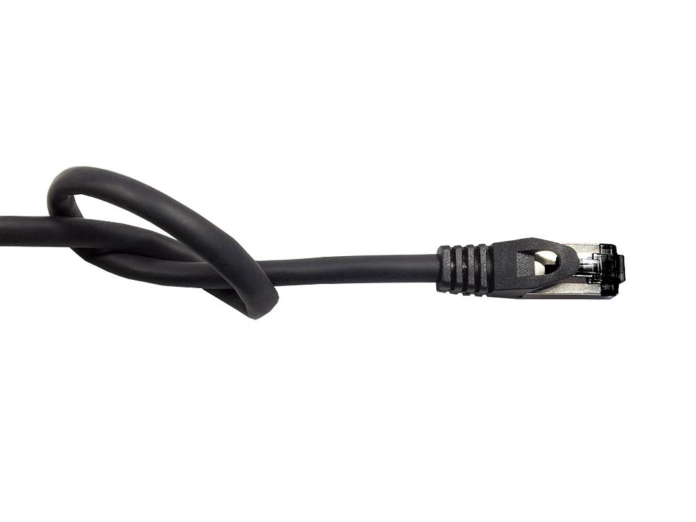 Good Connections® RNS® INDUSTRIE (PUR) Patchkabel SmartFLEX, Cat.6A, S/FTP, PiMF, LSZH, CU, schwarz, 50 m, Good Connec