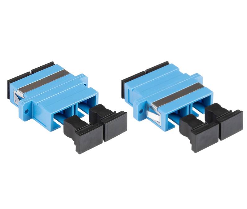 Good Connections® LWL Duplex Kupplung, SC (UPC) an SC (UPC), OS2, Singlemode, Kunststoffgehäuse mit Flansch, Keramikhü