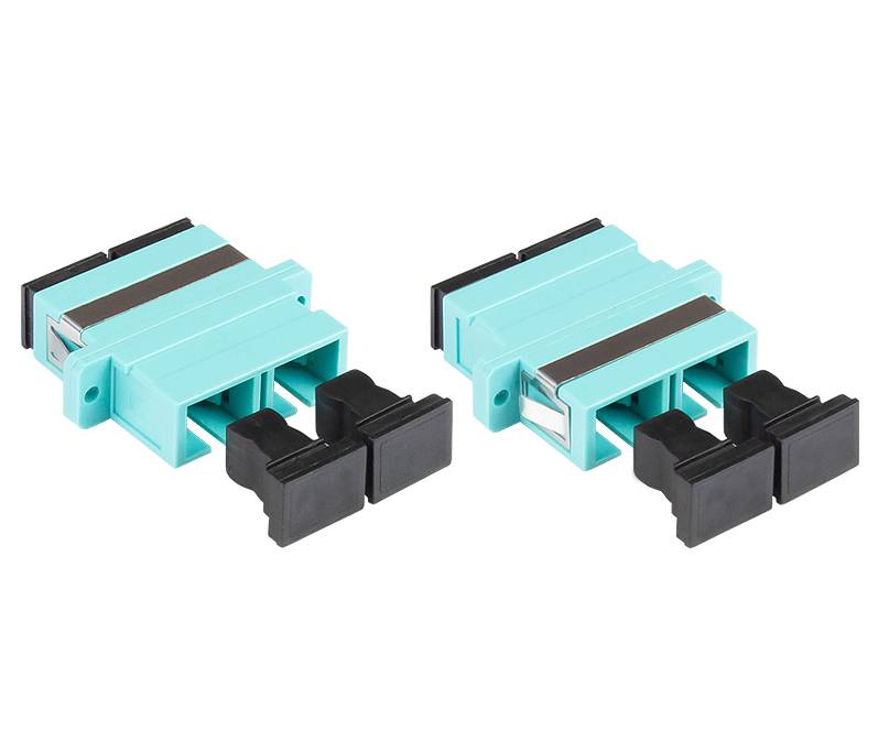 Good Connections® LWL Duplex Kupplung, SC (UPC) an SC (UPC), OM3, Multimode, Kunststoffgehäuse mit Flansch, Keramikhül