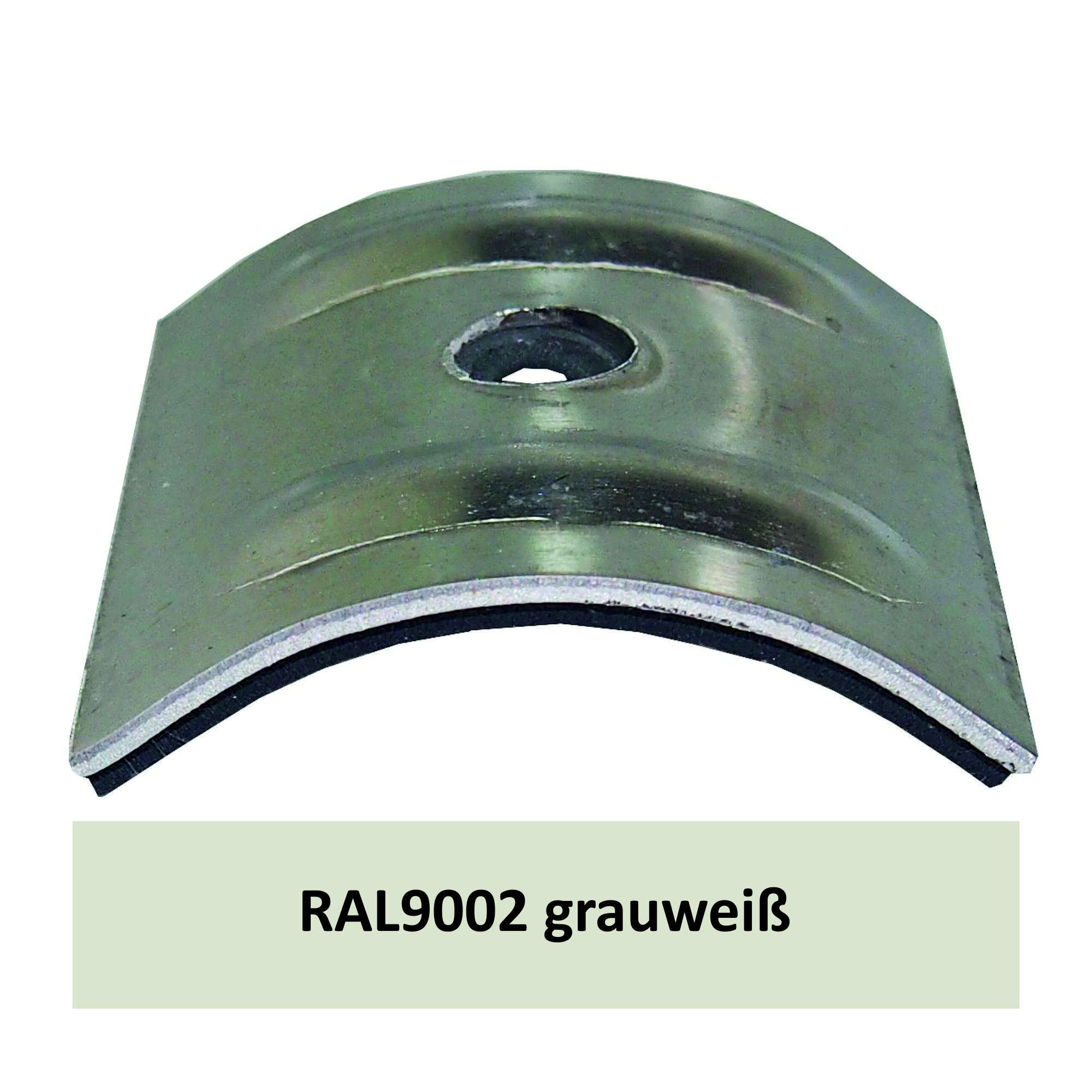 Kalotten für Welle 18/76, Alu RAL9002 grauweiß / Pck a 100 Stück