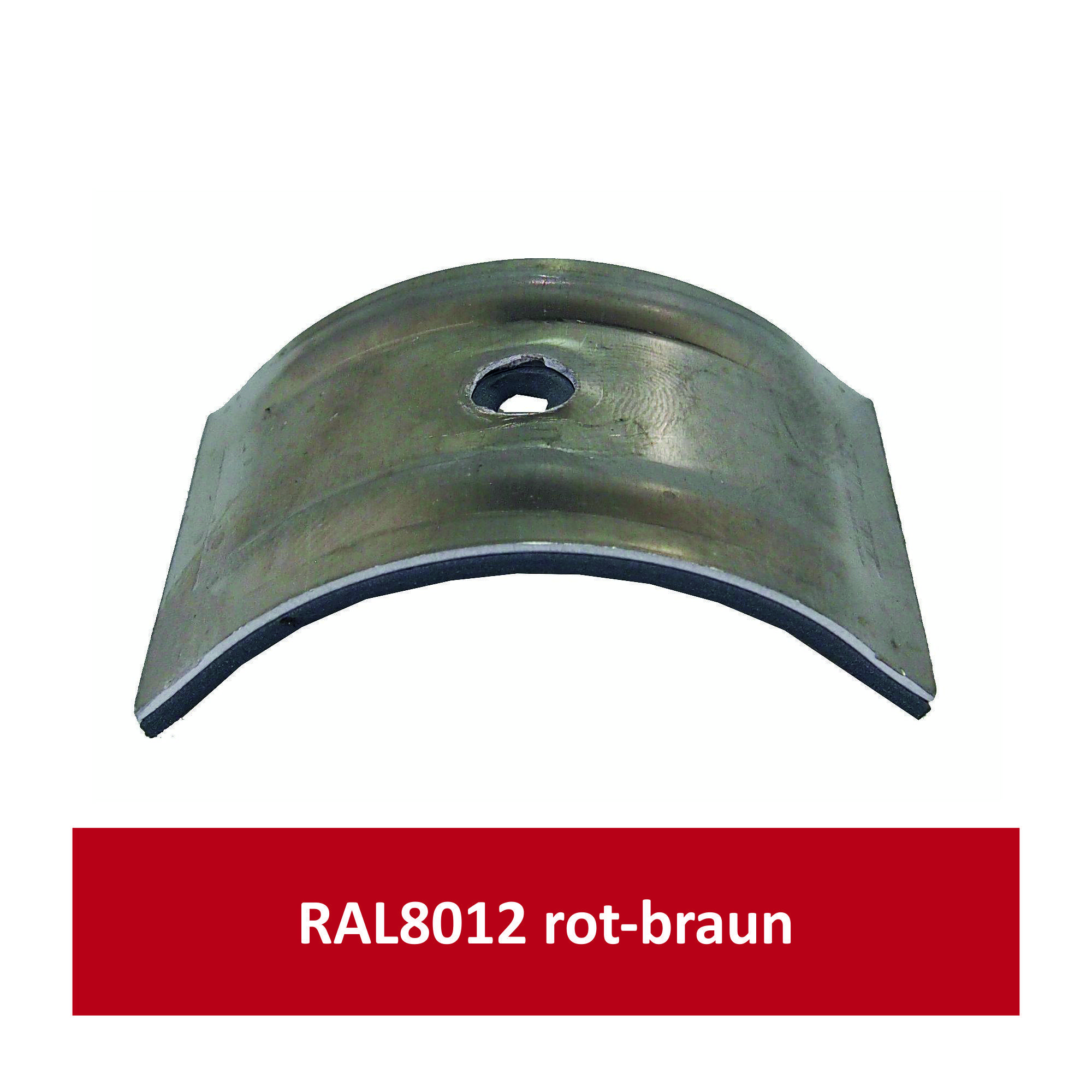 Kalotten für Welle 150/50, Alu RAL8012 rotbraun/ Pck a 100 Stück