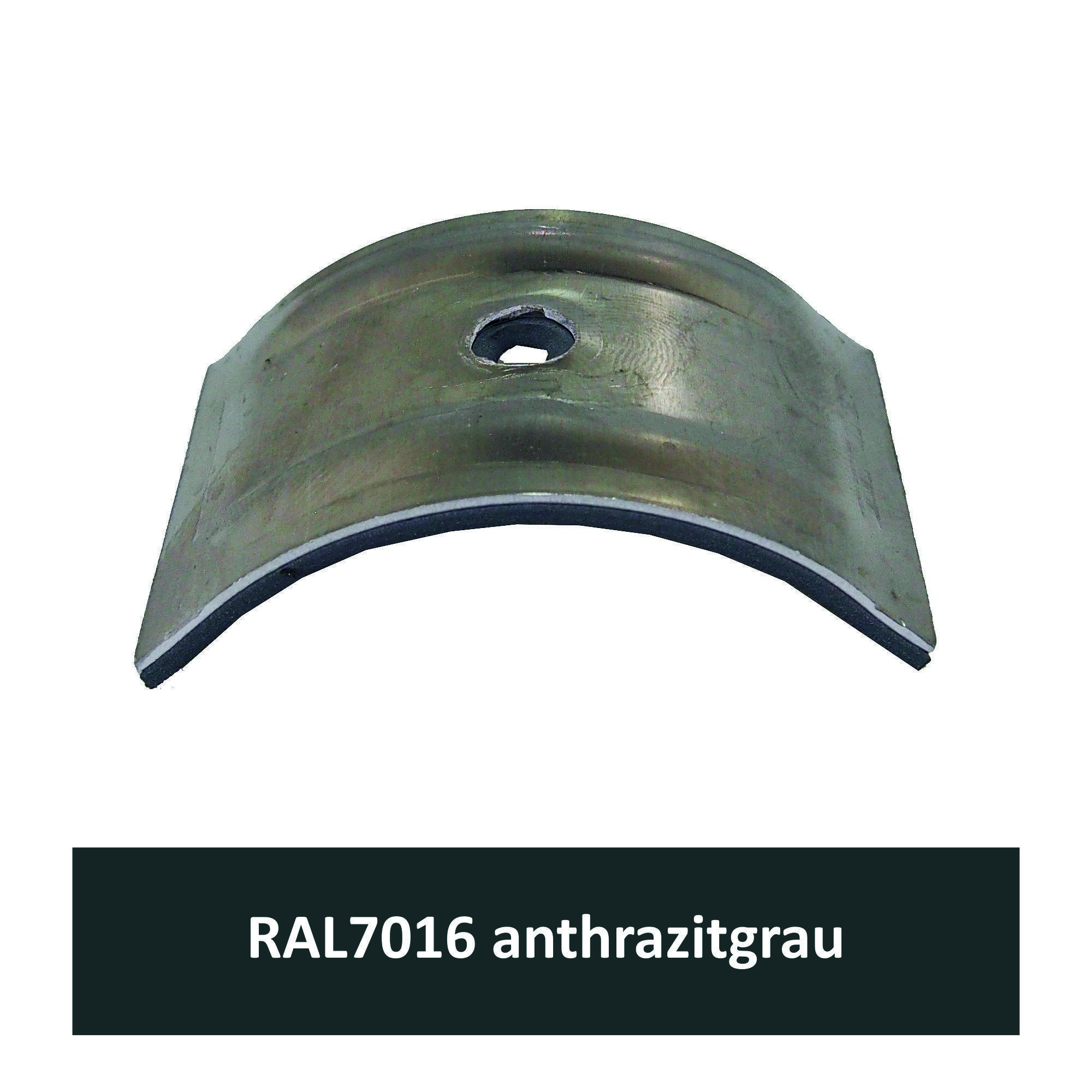 Kalotten für Welle 150/50, Alu RAL7016 anthrazitgrau / Pck a 100 Stück