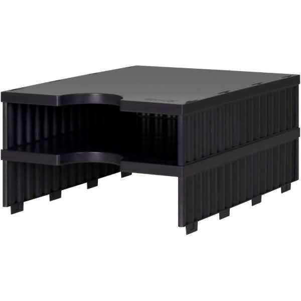 Papier- und Dokumentenablage styrodoc uno Aufbaueinheit 2 Fächer schwarz/schwarz