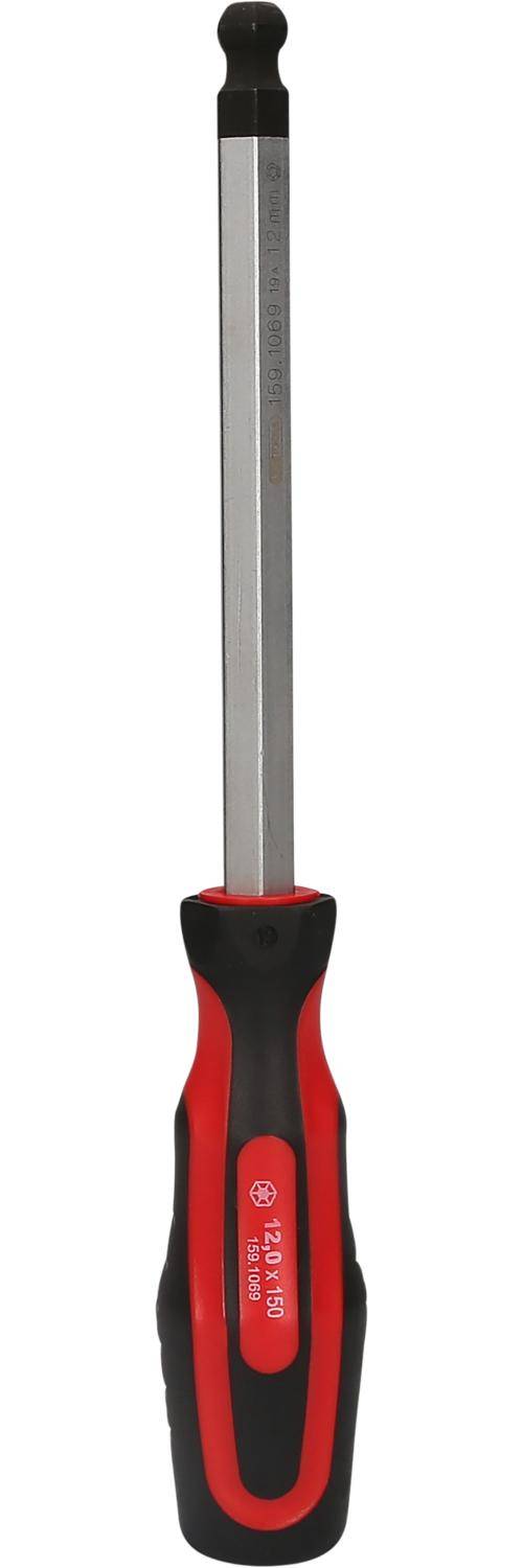 KS TOOLS ERGOTORQUEplus Schraubendreher Innensechskant mit Kugelkopf,
