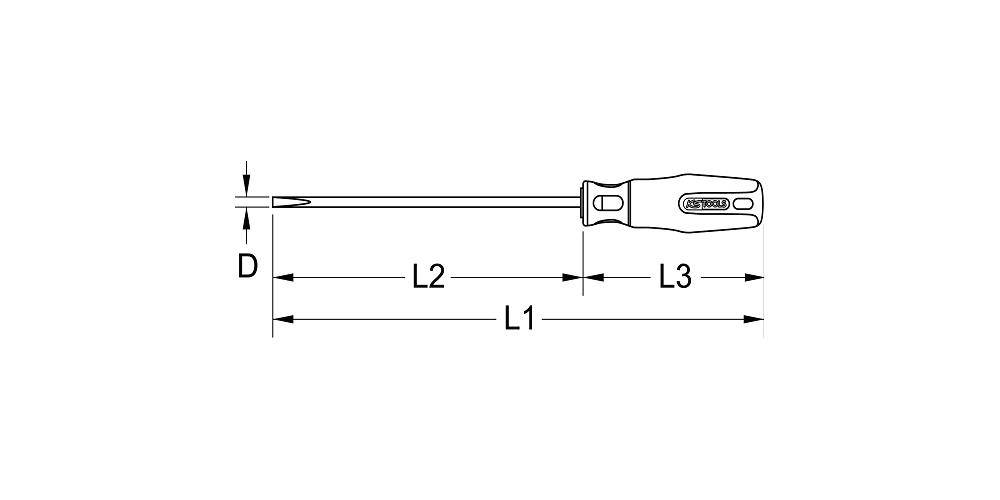 KS TOOLS ERGOTORQUE VDE Schlitz-Schraubendreher, 4,5mm, 290mm