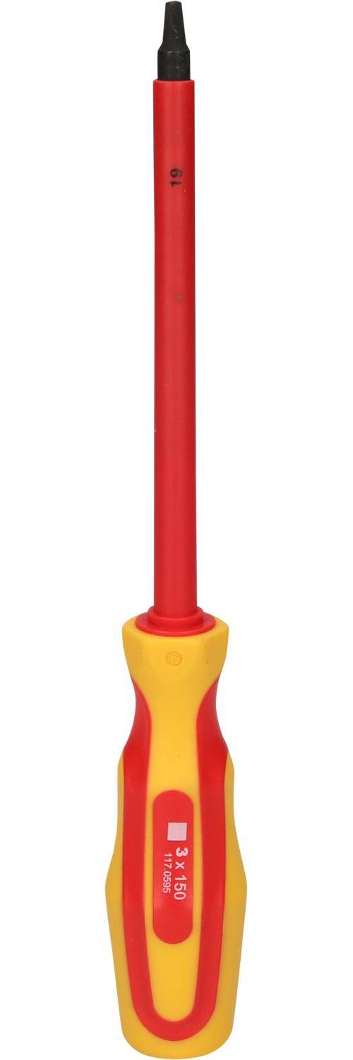 KS TOOLS ERGOTORQUE VDE Innenvierkant-Schraubendreher #3, 265mm