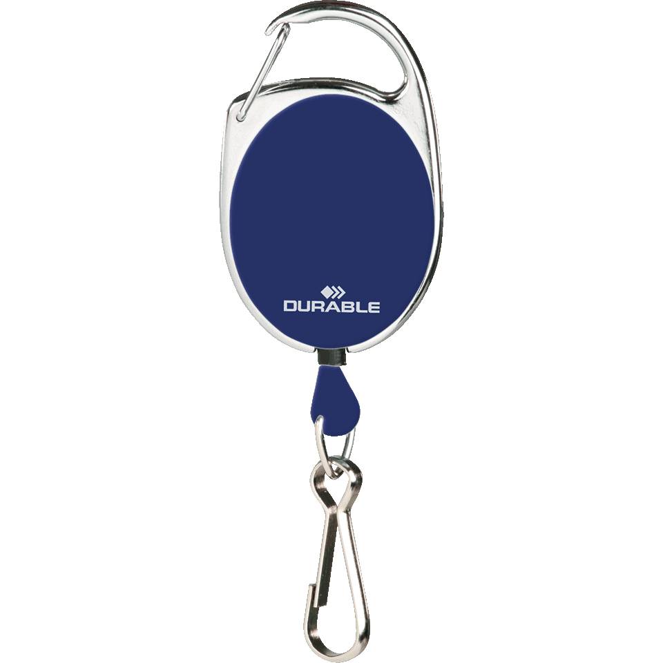 DURABLE Aufrollmechanismus Jojo Style, für Namensschilder, blau, 800mm, 5/VE