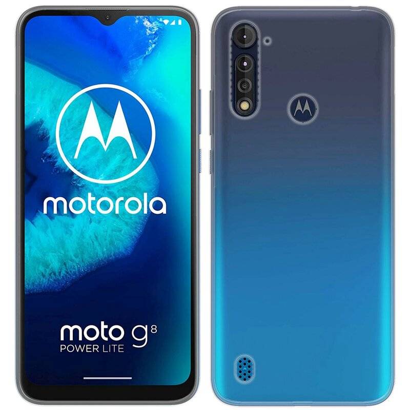 cofi1453® Silikon Hülle Basic kompatibel mit MOTOROLA MOTO G8 POWER LITE Case TPU Soft Handy Cover Schutz Transparent