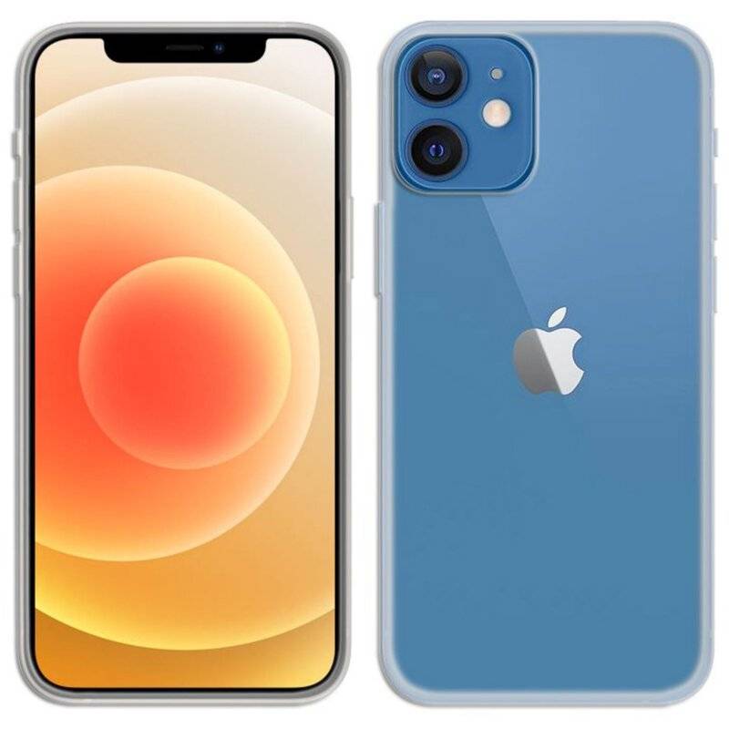 Silikon Hülle Basic für iPhone 12 Mini Case TPU Soft Handy Cover Schutz Transparent