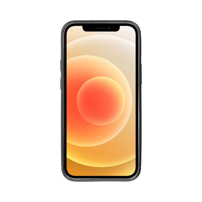 Silikon Hülle Bumper Carbon für iPhone 12 Mini Case TPU Soft Handyhülle Cover Schutzhülle Schwarz