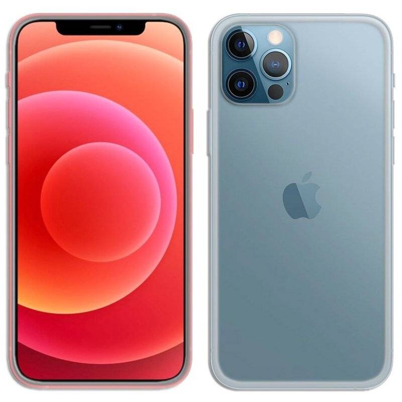 Silikon Hülle Basic für iPhone 12 Pro Max Case TPU Soft Handy Cover Schutz Transparent