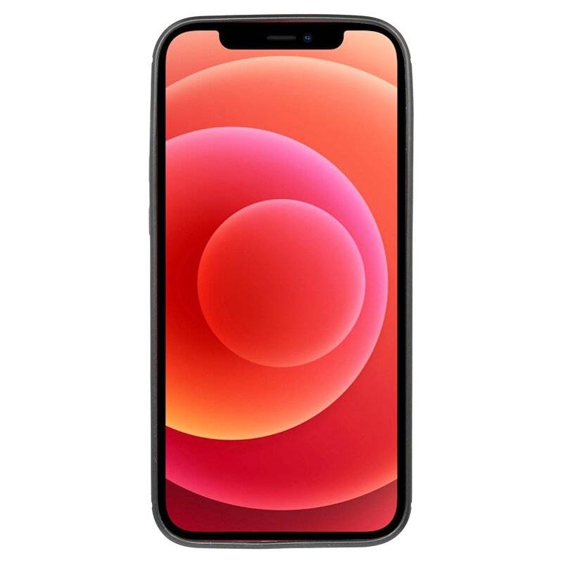 Silikon Hülle Bumper Carbon für iPhone 12 Pro Case TPU Soft Handyhülle Cover Schutzhülle Schwarz